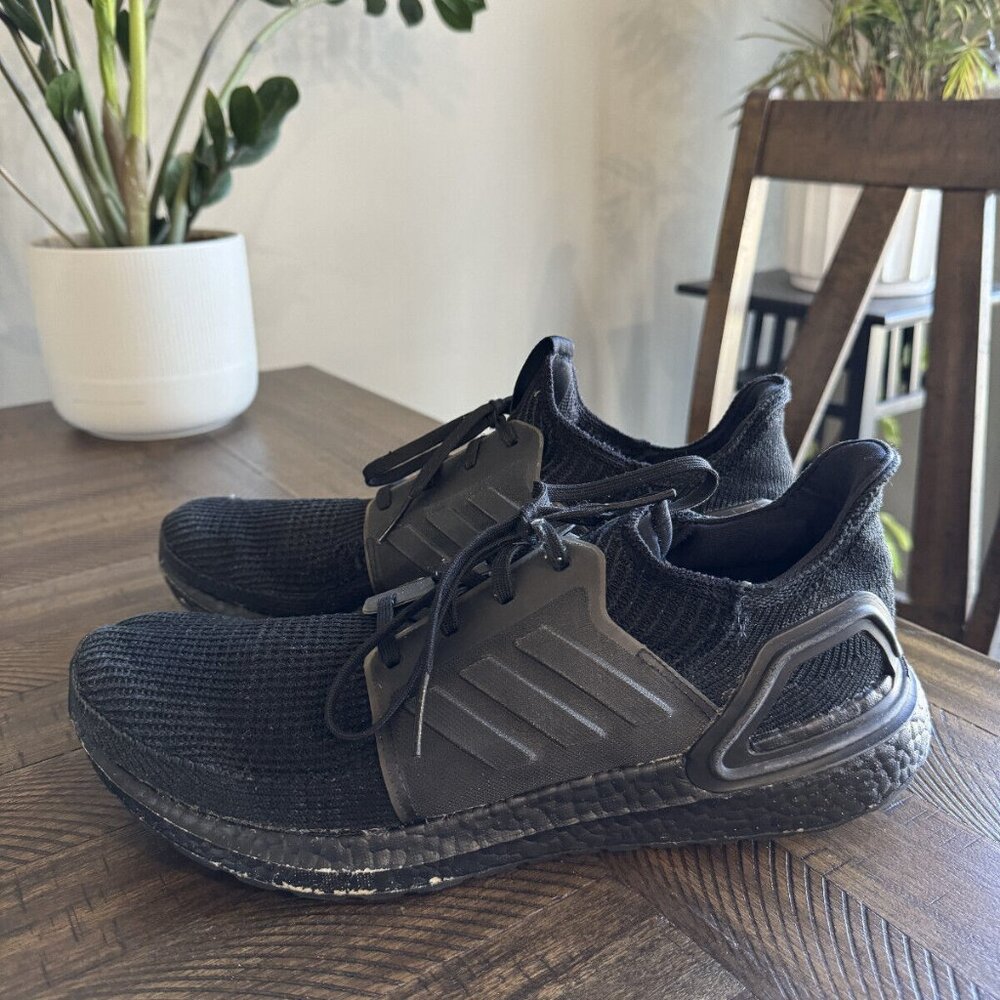 Adidas Shoes Mens Size 11.5 Triple Black Ultra Boost 19 Running Sneaker G27508